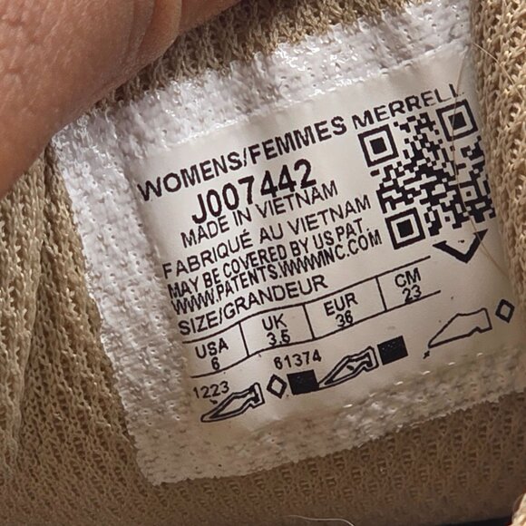 Merrell Moab Speed 2 x Sweaty Betty Womens Size 6 Blue Hiking Shoes Vibram Soles - Picture 6 of 13